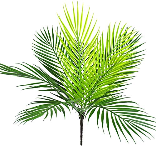 Artificial Palm Plants, Fake Greenery Decor Plastic Tropical Palm Tree Shrubs for Outdoor Indoor Home Garden Verandah Party Wedding Table Centerpieces DIY Christmas Decoration Planter Filler 1 Pack - color: Palm Plant / 1pcs