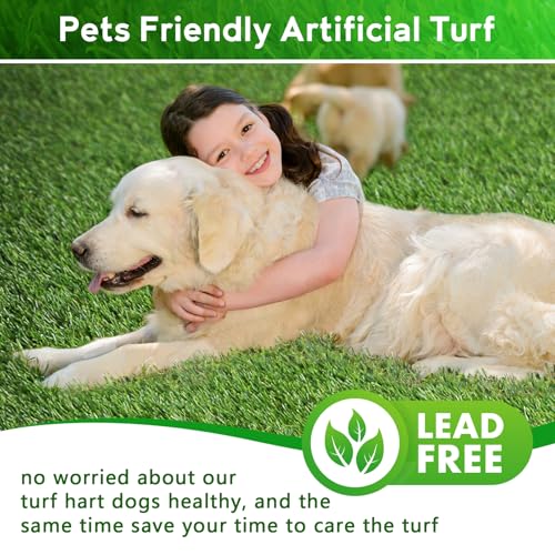 XLX TURF Extra Thick Outdoor Turf, Large Fake Grass Pad for Dogs Potty Kennel Patio Balcony, 6 FT X 10 FT - size: 6FTX10FT