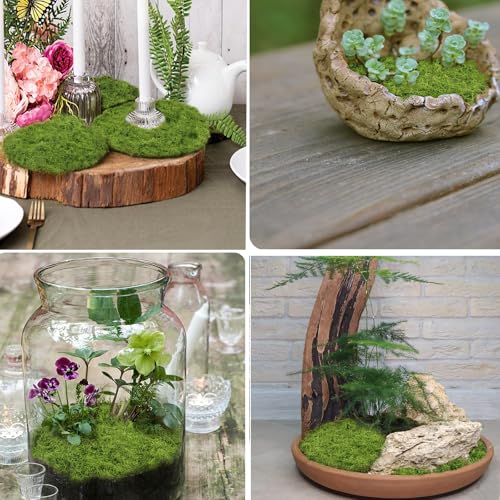 Fake Moss for Crafts 39" x 39" Faux Moss Mat for Plants Indoor Green Artificial Moss Rug for Decorating Planters Crafts DIY Table Centerpieces Fairy Garden Floral Wedding 100 x 100cm - color: 39 X 39 Inch/100x100cm