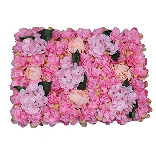 15.74"x 23.62" Artificial Flower Wall Panels,Flower Wall Mat Silk Flower Panels for Outdoor Garden Backyard Fence Fence Privacy Screen and Indoor Wall Decor (6Pcs Pink) - color: 6Pcs Pink