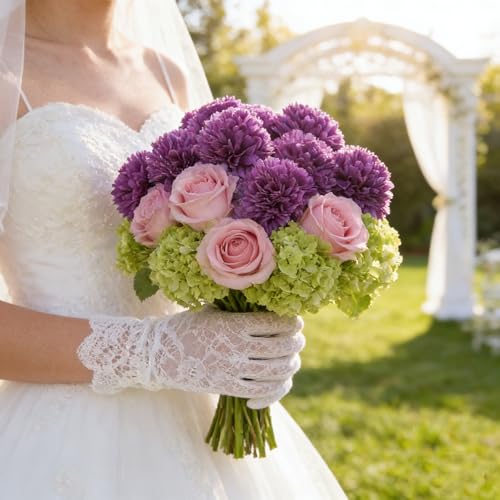 Kimura's Cabin 20Pcs Fake Chrysanthemum Flowers Artificial Silk Mums with Stem Ball Flowers for Halloween Bouquets Arrangement Home Party Table Centerpieces Decor Vase Fillers(Dark Purple) - color: Dark Purple
