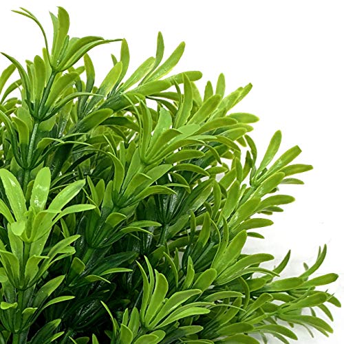 Artificial Shrubs, Plastic Plants Soft Grass Fake Greenery, Outdoor Indoor Home Garden Verandah Parterre Wedding Garland Table Centerpieces Decoration UV Resistant Planter Filler 2 pcs - color: Soft Grass / 2pcs