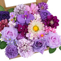 Fake Flowers Artificial Flowers Peonies Bulbous Chrysanthemum Daisy Hydrangea Sunflower Violets Dahlia Daffodils Epiphyllum Orchid Cherry Blossom Camellia Leyaron Floral Arrangements (Purple&Pink) - color: Royal Purple
