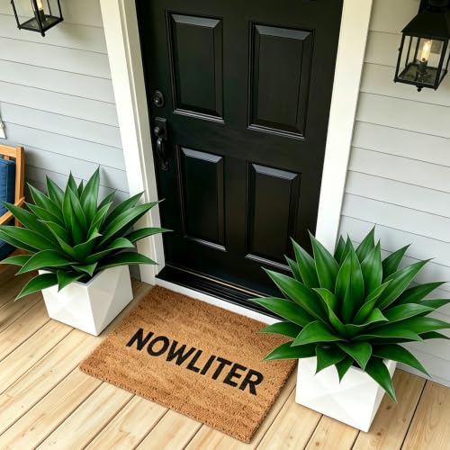 2 Pack Artificial Agave Plants 28 Inch Large Size Faux Succulent Stems Outdoor Decorating Realistic UV Resistant Tropical Plant Plantas Artificiales Decorativas Grandes - 29 Leaves, Dark Green - color: Green, size: 28"- 2pcs