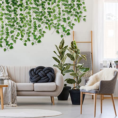 CEWOR 14 Pack 98ft Artificial Ivy Greenery Garland, Fake Vines Hanging Plants Backdrop for Room Bedroom Wall Decor, Green Leaves for Jungle Theme Christmas Party Wedding Decoration - size: B-14pcs of Vines with 0 LED lights