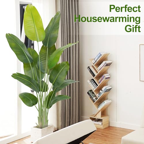 Lifelike Bird of Paradise Artificial Plant,6ft Faux Banana Leaf Tree with 13 Trunks - Perfect Indoor Silk Floor Plant for Home Decor in Living Room, Office, and Bedroom 1Pack - size: 6ft