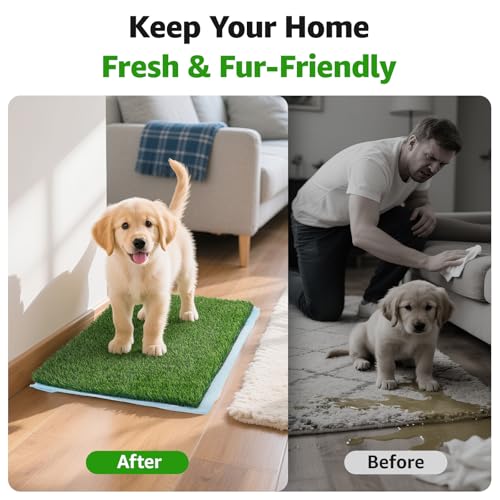 Artificial Pet Pee Grass Mat for Puppy, Pet Turf Fake Grass Replacement Pad for Dog Potty Training, Indoor and Outdoor (45"x35.4") - size: 45"x35.4"