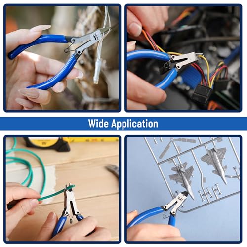 Mr. Pen- Wire Cutter, 5 Inch, 5 Pack, Wire Cutters, Diagonal Wire Cutters | Flush Cutter, Nippers, Side Cutters, Flush Cutters, Diagonal Cutter, Cutting Pliers, Wire Pliers - color: Blue, size: 5 inch, 5 Pack