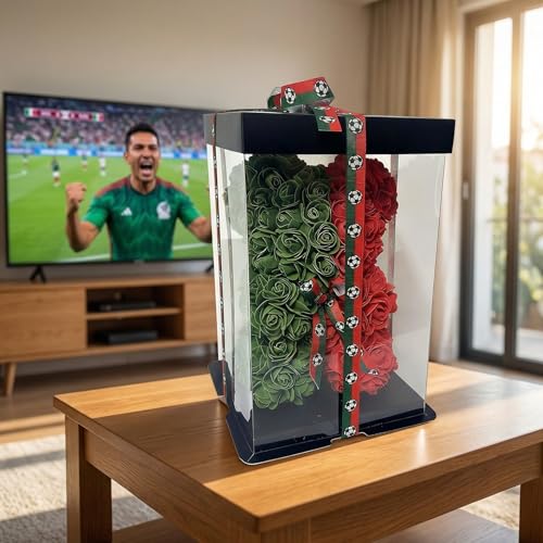 Portugal Artificial Rose Flower Bear,Perfect Romantic Gift for Her, Valentine's Mother's Day, Christmas, Birthday,Thanksgiving Party Anniversary Girl Friend Wife Light Strips and Greeting Cards (PT) - color: Pt