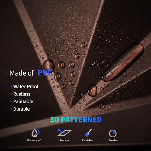 Art3dwallpanels Antique Copper 33 Pack 3D Wall Panels for Interior Decor, PVC Textured Wall Panels 12''x12'' Cover 32.Sq.Ft.Antique Copper - color: Antique Copper, size: 33 Pack