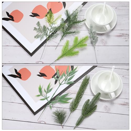 PATIKIL 13" Artificial Bamboo Leaves, 20Pcs Faux Bamboo Leaves Fake Greenery Leaf for Home Hotel Office Decoration, Green