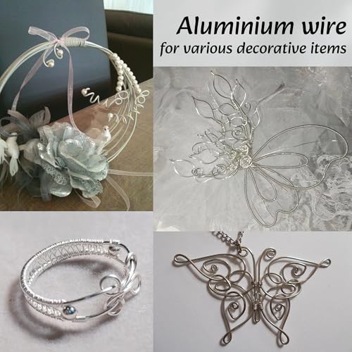 Aluminum Craft Wire, 33 Feet Bendable for Jewelry Making, Sculpting, Floral, Wreath, Crafting, Wire Wrapping, Beading Wire, Christmas Ornaments (Rose Gold, 18 Gauge) - color: Rose Gold, size: 18 Gauge