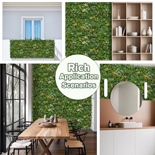 Artificial Green Wall Panels: 54"x120" Faux Greenery Vine Hedge Ivy Privacy Fence Screen with UV Protection&Fake Boxwood Plant Backdrop for Indoor Wedding and Outdoor Garden Backyard Decor - size: 54"x120"