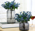 Mistari 10 Pack Artificial Flowers California Faux Blueberries Artificial Stems for Decorating Blueberry Picks Fruit Fake Silk Flowers Home Decorative Party Wedding (Blue) - size: 10 Pack