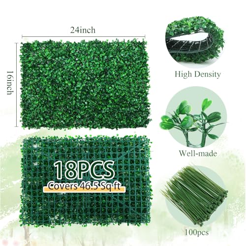 18 Pcs 24"x16" Artificial Grass Wall Panel, Neon Sign 16.5" x 12.2" with Dimmable Switch for Indoor Outdoor Patio Balcony Greenery Garden Privacy Fence Party Wedding Birthday Decor(Better Together) - style: Better Together