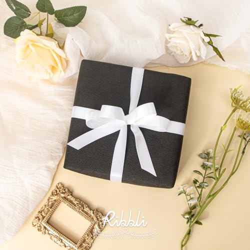 Ribbli White Satin Ribbon 5/8 inch x Continuous 25 Yards,Double Faced Satin Use for Craft, Gift Wrapping, Christmas Ornaments, Hair Bows, Bouquet Bows - color: White, size: 5/8 inch