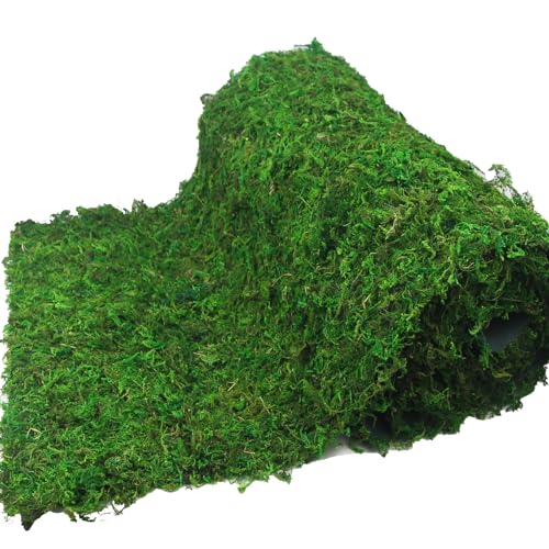 FAICOIA Moss Table Runner Green Moss Roll for Fairy Gardens Wedding Woodland Table Decor Dried Moss for Crafts 16" x 118" Preserved Moss Mat Moss Carpet for Green Moss Grass Wall 40 x 300cm - color: green