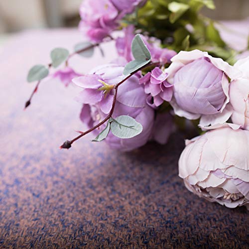 Fule 2 Pack Large Artificial Peony Silk Flower Bouquets Arrangement Wedding Centerpieces (New Purple) - color: New Purple X2