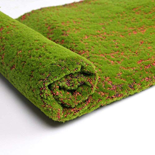 Artificial Moss Grass Turf Lawn,39inch DIY Artificial Grass Rug for Wedding Home Backyard Balcony Terrace TV Wall Indoor Outdoor Decor - color: Red