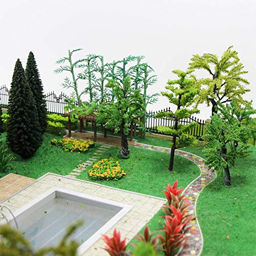 CP103 Artificial Model Grass Mat Trains Green Yellow 40x100cm or 15.7''x 39'' for Decoration Craft Scenery Model DIY - color: Green Yellow