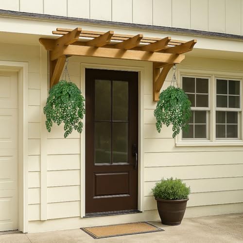 Fake Hanging Plant Monstera Leaves with Basket - 23.6" Artificial Hanging Plants Long Faux Monstera Albo Vines Plants Fake Plant Vines Ivy Greenery Plant for Outdoor Garden Yard Indoor Home Decor - color: Porous Turtle Back Leaves