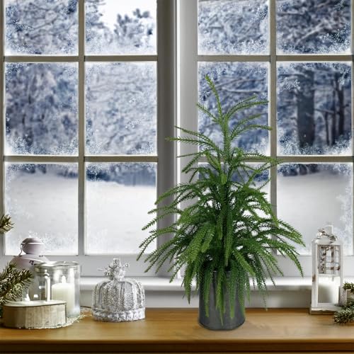 Artificial Topiary Plants Faux Tree Perfect Christmas Planter Filler Outdoor for Front Door,Indoor Outdoor,Farmhouse Home,Wall Window and Festival Wedding Decor (22 inch) - size: 22 inch
