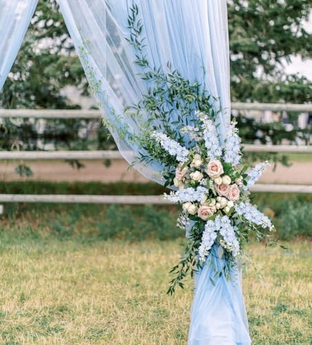 Light Blue Delphinium Artificial Flowers 5PCS Silk Flowers with Stems Snapdragon Long Stem for Tall Vase Home Wedding Centerpieces Decor (Light Blue) - color: Light Blue