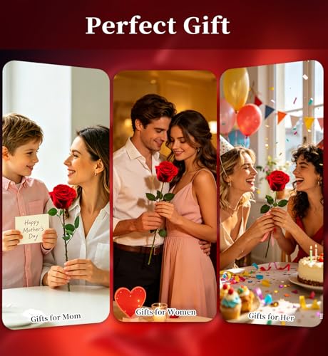 Preserved Flowers for Delivery,Red Rose Bouquets That Last 5 Years,Birthday Flowers Gifts for Women Mom Grandma Wife Friends,Mothers Day Roses Gift,Romantic Floral for Anniversary or Valentine’s Day - color: Red, size: Single Rose