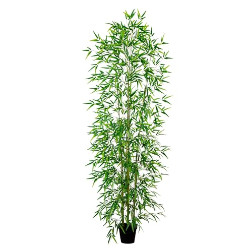 Nearly Natural 9ft. Artificial Green Bamboo Tree - size: 9ft