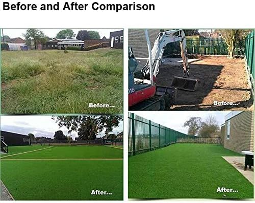 Petgrow Artificial Grass Turf 8FTX100FT- Realistic & Thick Synthetic Fake Grass Mat for Outdoor Garden Landscape Pet Dog Grass Rug Faux Turf - size: 8FTX100FT(800 Square FT)