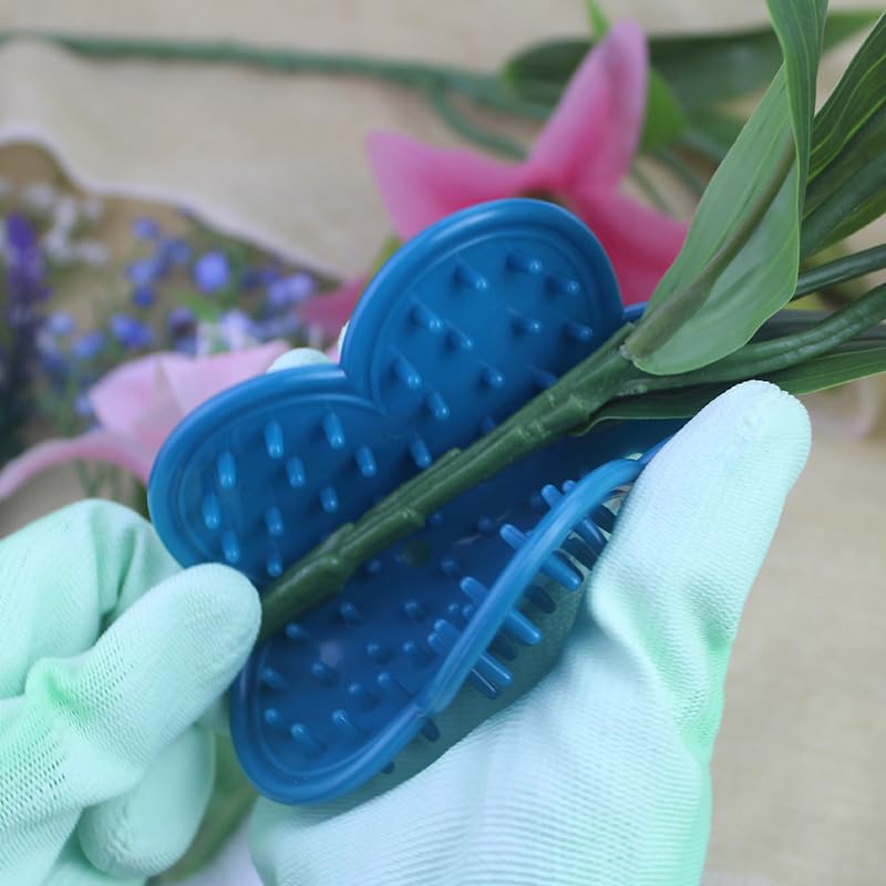 Floral Tool Kit, Rose Thorn Stripper Tool Garden Pruning Shears Scissors Kit, Glove for Floral Making Supplies,Use for Florist Supplies (Blue) - color: Blue