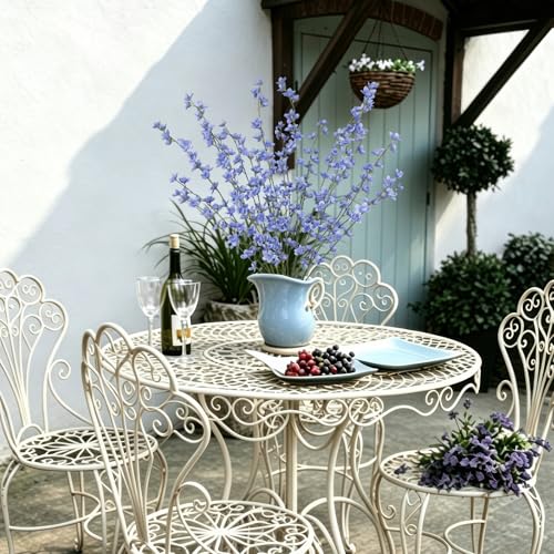 6 Pcs Artificial Forsythia Branches Fake Wildflowers Blue 41" Silk Flowers with Long Stems Faux Spring Flowers for Tall Vase Indoor Home Decor Dining Table Centerpieces Party Wedding Outdoor - color: Blue