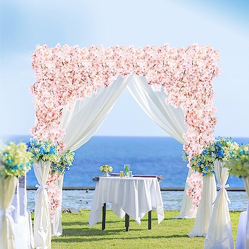 Sggvecsy Cherry Blossom Garland Artificial Cherry Flower Vines 10 Pack Hanging Silk Flowers Garland for Home Wedding Garden Party Arch Office Decor (Pink) - color: Pink, size: 10pcs