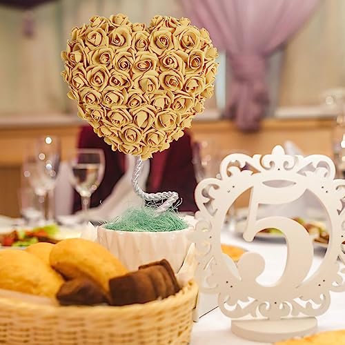Foam Roses,200Pcs Rose Flower Heads 1.97in Foam Flowers Artificial Rose Flower Heads for Crafts DIY Wedding Centerpieces Arrangements Home Decorations(Gold Yellow) - color: Gold Yellow