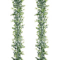 Sggvecsy Artificial Eucalyptus Garland 2 Pack Fake Eucalyptus Greenery Garland Faux Hanging Plants Artificial Vines, 6 Feet/Strand for Wedding Backdrop Arch Wall Table Party Outdoor Festival Decor - size: 2 Pack