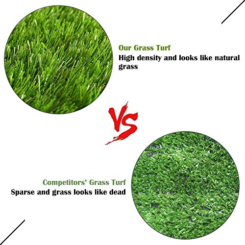 Artificial Grass Turf Lawn, 2Feet X 17Feet Realistic Indoor Outdoor Garden Balcony Decor Landscape Synthetic Fake Grass Pet Rug Carpet - size: 2Feet x 17Feet