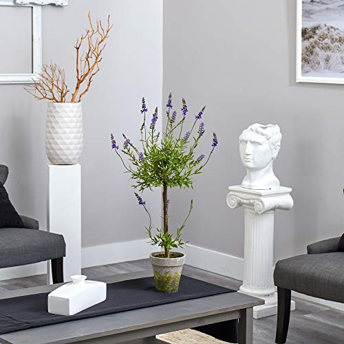 Nearly Natural 34in. Lavender Single Ball Topiary Artificial Tree