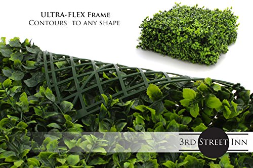 3rd Street Inn Artificial Greenery Wall Panels for Privacy - 12-Pack - color: Indian Aster