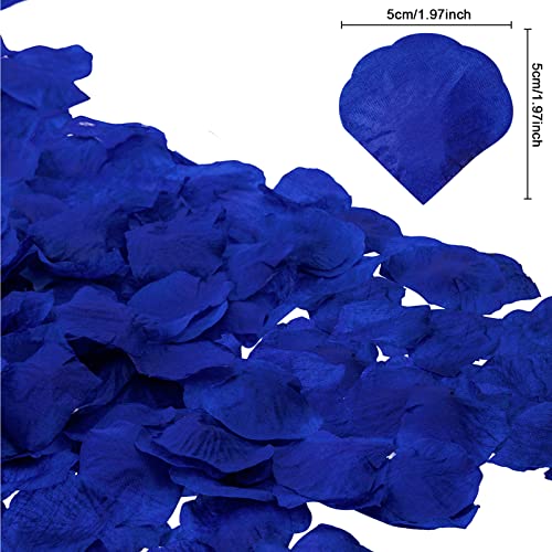 Ouddy Decor 5000 Pcs Rose Petals Artificial Flower for Valentine's Wedding Decor Romantic Night Event Anniversary Shower Engagement Party Home Decorations, Blue - color: Blue
