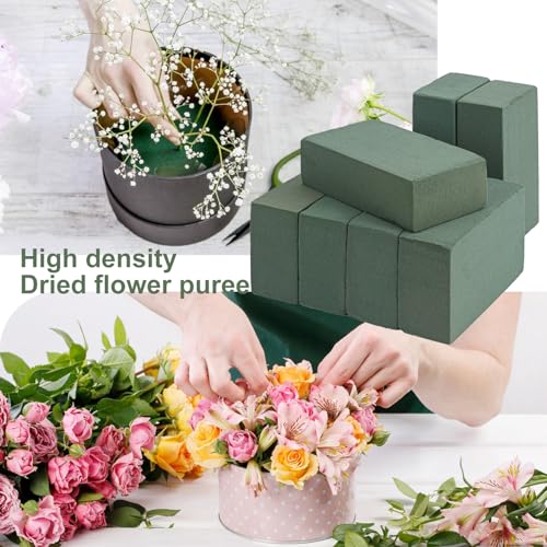 IHDYPPEW 30 PCS Green Floral Foam Blocks, 5.5"L x 3.1"W x 1.7"H Floral Foam for Flower Arrangements, Dry and Wet Florist Foam for Flowers, Flower Foam Bricks for Flowers Business, Outdoor, Weddings - size: 30 PCS 5.5 x 3.1 x 1.7 inch