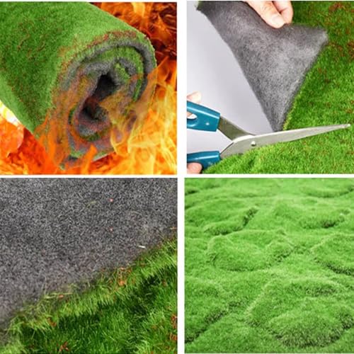 Artificial Moss Mat 1x1m(3.2x3.2ft) DIY Fake Moss for Art Wall Florist Decor Balcony Deck Patio Backyard Indoor Outdoor Decor - color: Green1