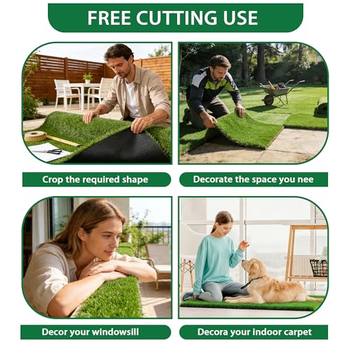 Artificial Grass,Professional Dog Grass Mat,Realistic Grass 30x17in Indoor/Outdoor Dog Pee Fake Faux Grass,Synthetic Grass Rug Garden Landscape Patio,with Drainage Holes - size: 30X17IN