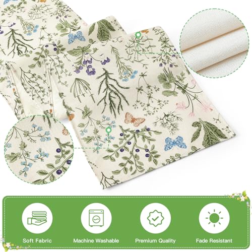 Artscope Wildflowers Floral Spring Table Runner, Summer Flowers Plants Butterfly Holiday Kitchen Dining Table Decoration for Spring Home Decor 13x90 Inch - size: 13" x 90"