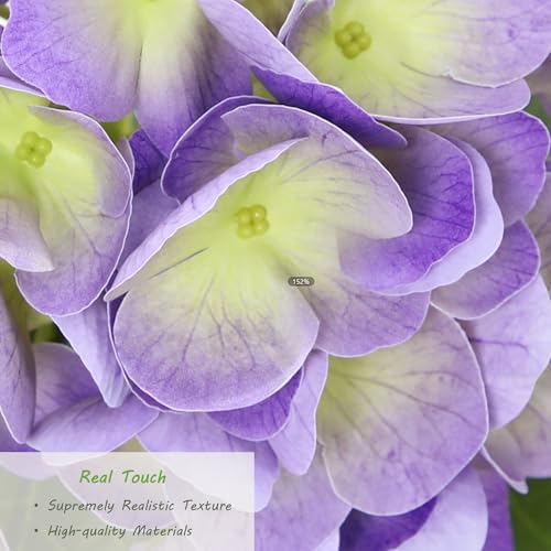 Nafresh 2FT Real Touch Faux Hydrangea Tree Outdoor, 2 Pack Purple Hydrangea Tree Artificial with Vibrant Blooms, Faux Hydrangea Potted Plant for Indoor Outdoor Home Front Porch Pation Decor - color: Purple, size: 2ft
