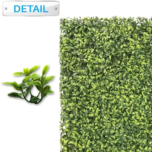 Patio Paradise 20"x20" (6PC) Artificial Grass Wall Panels Greenery Backdrop Faux Boxwood Hedge Fake Ivy Privacy Screen for Outdoor Wedding Décor Photography Background, Green Tea - color: Green Tea, size: 20"x20"