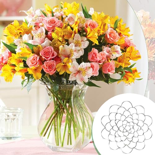 Flower Arrangement Holder Stainless Steel, Wire Flower Arranging Tool Flower Grid Flower Frog Wire Arranger for Vase Floral Stems Bouquets Plant Fixation (6inch) (1 PCS) - color: 1 PCS