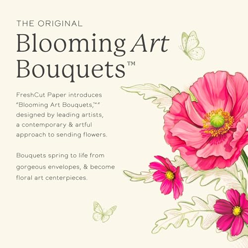 Freshcut Paper Japanese Cherry Blossoms 12 Inch Life-Sized 3D Pop Up Card – Greeting Card, Birthday, Mothers Day, Thank You, Gifts for Mom and Her – Includes Notecard and Envelope - color: Japanese Cherry Blossoms, size: Classic