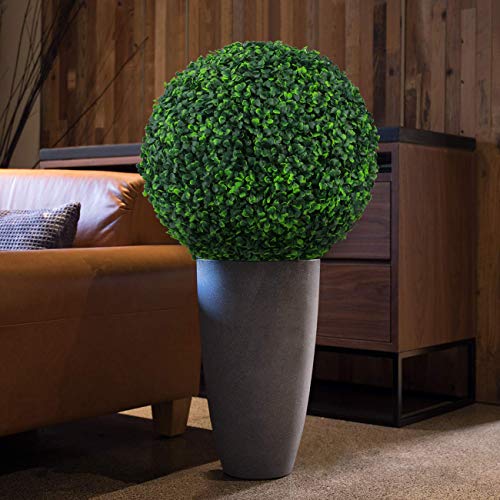 Sunnyglade 2 PCS 15.7 inch 4 Layers Artificial Plant Topiary Ball Faux Boxwood Decorative Balls for Backyard, Balcony,Garden, Wedding and Home Décor (15.7 inch) - size: 15.7 inch