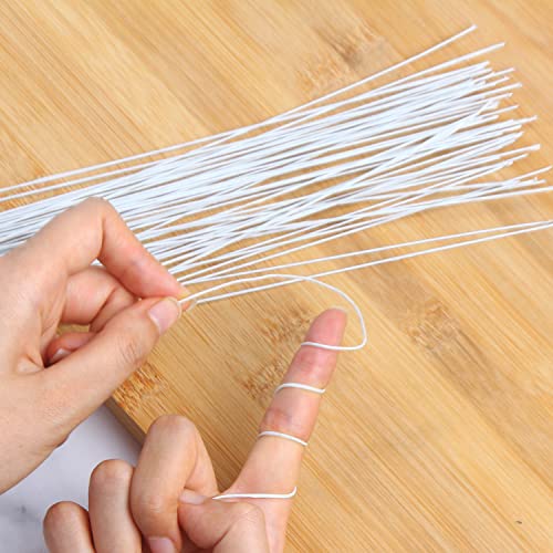 DECORA 20 Gauge White Floral Stem Wire 16 inch,50/Package - color: AD054S1P50F