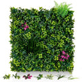 Artificial Grass Wall Panels, 20"x20" 12pcs Greenery Backdrop with Mint Plant Leaves, UV-Anti Fake Greenery Plant Boxwood Panels for Privacy Fence Screen, Outdoor Green Wall Decor for Patio Garden - size: 20x20 in 12pcs